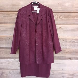 Vintage Miss Dorby Reptile Print Jacket/Dress Set